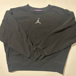 Jordan Girls Black Crewneck Sweater Size Large